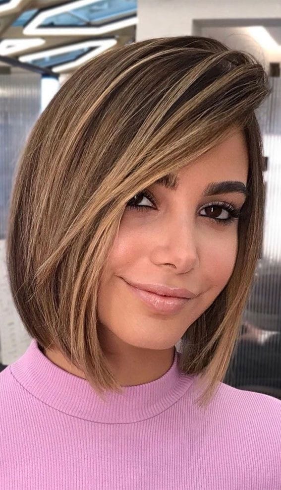 18 Trends kurze und braune Frisuren, die der Saison Farbe verleihen