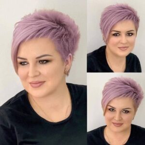 20 glamouröse kurze Frisuren in rosa und lila Farben