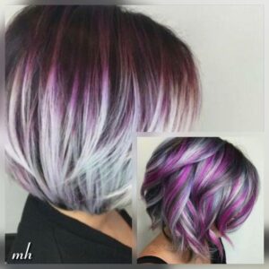 Tipps zum Kurzhaarschnitt für lila Haare