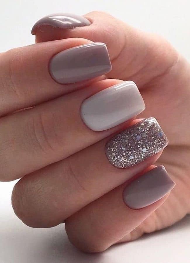 Fall Leaf Nude Nageldesigns