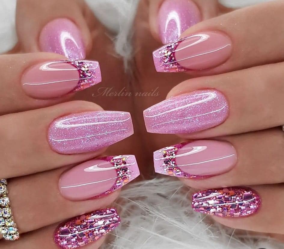 Tortoise Swirls Nageldesign