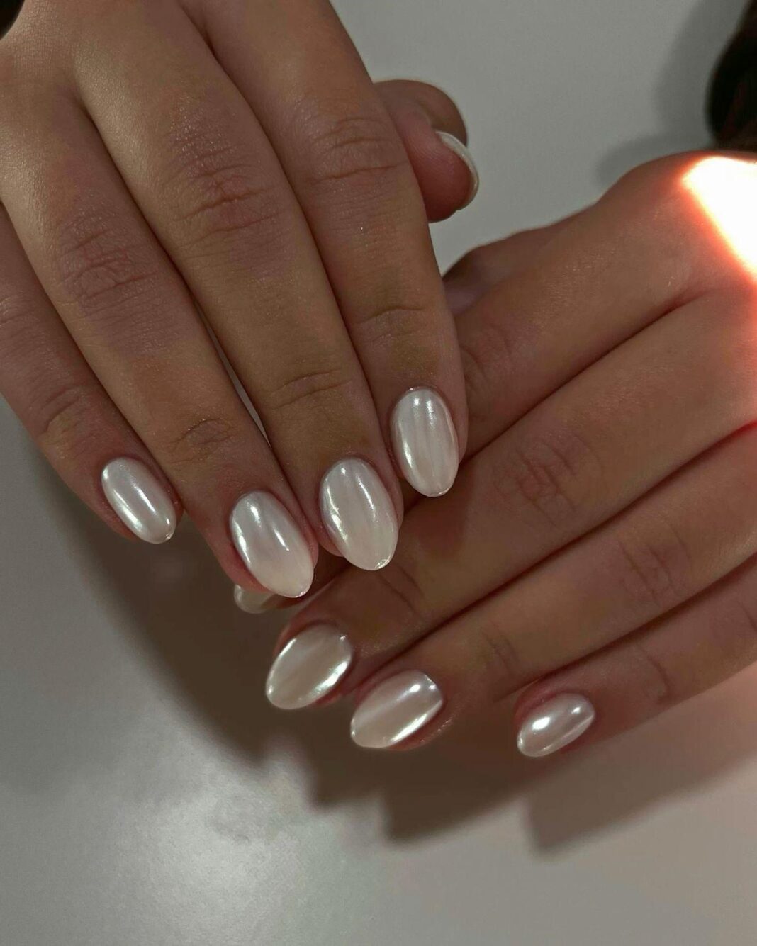 Pearly White Nails